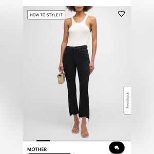 Mother Denim “Insider” Black Jeans